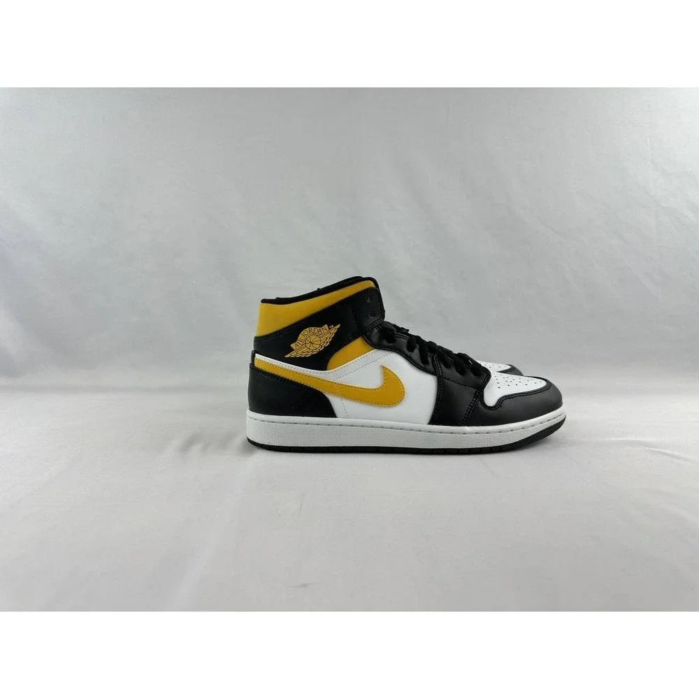 Nike Air Jordan 1 Mid 'Black University Gold' 554724-177 Men's Size 10.5